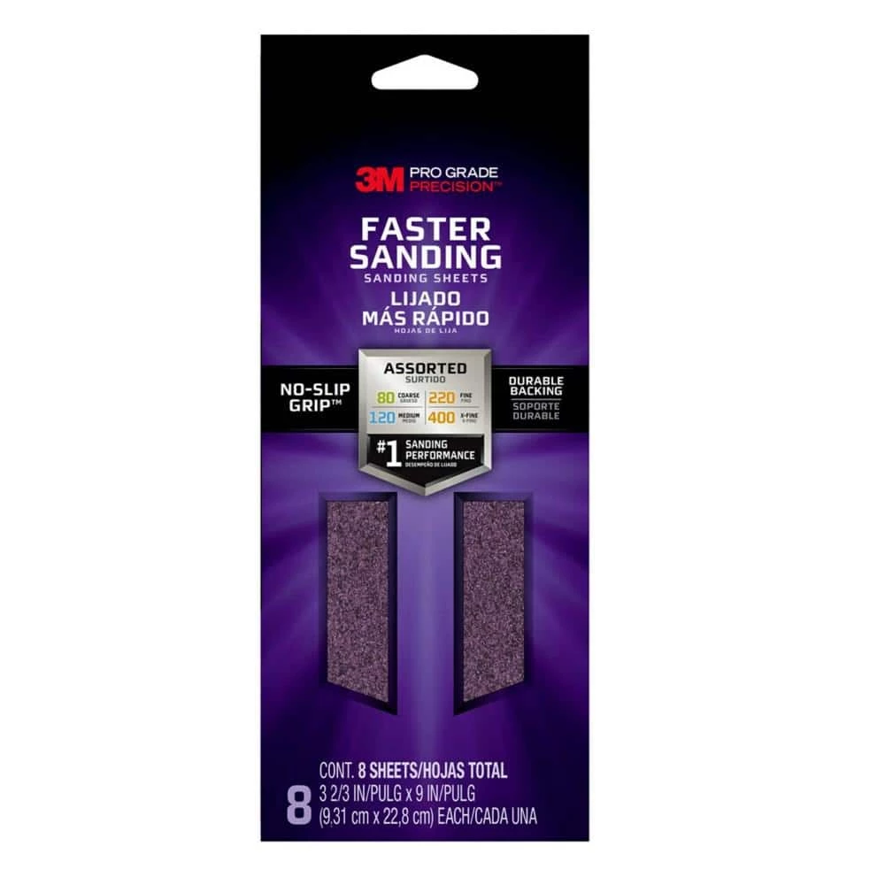 Best reviews of 🔥 Pro Grade Precision 3-2/3 in. x 9 in. Faster Sanding Sanding Sheets, Assorted Grit (Pack of 18) by 3M 😉 3 Best reviews of 🔥 Pro Grade Precision 3-2/3 in. x 9 in. Faster Sanding Sanding Sheets, Assorted Grit (Pack of 18) by 3M 😉