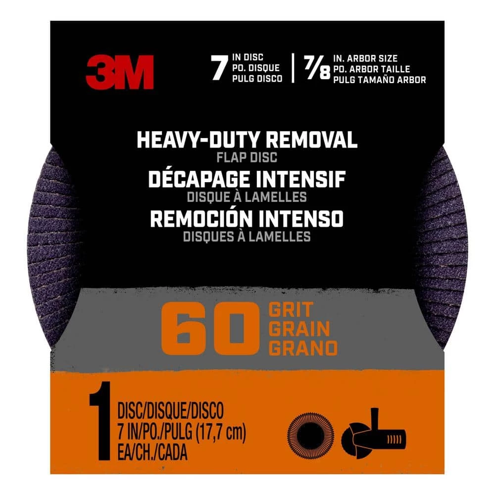 Deals ๐ 7 in. 60-Grit Heavy-Duty Removal Flap Disc (1-Pack) by 3M โญ 3 Deals ๐ 7 in. 60-Grit Heavy-Duty Removal Flap Disc (1-Pack) by 3M โญ
