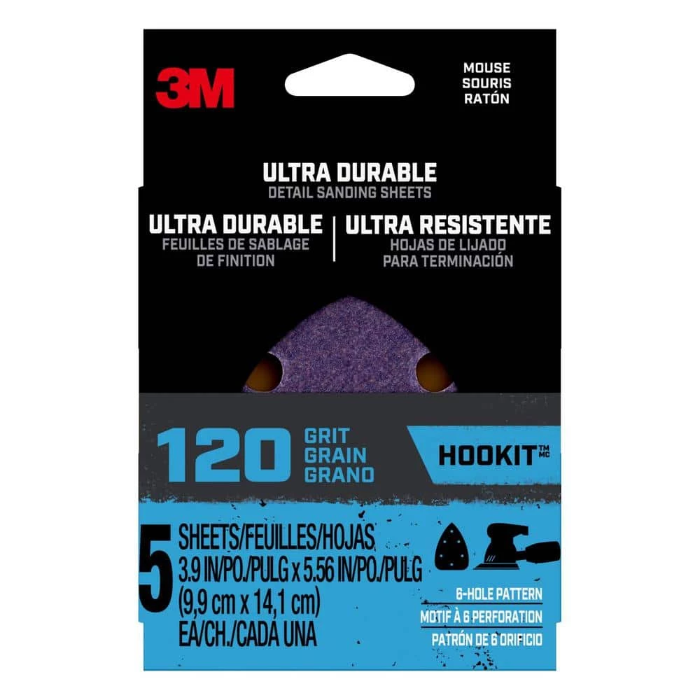 Brand new โญ 5.5 in. x 3.875 in. 120-Grit Ultra Durable Detail Sanding Sheets (Case of 20, 5-Packs) by 3M ๐ฅ 4 Brand new โญ 5.5 in. x 3.875 in. 120-Grit Ultra Durable Detail Sanding Sheets (Case of 20, 5-Packs) by 3M ๐ฅ - Image 2