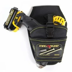 Discount 😀 1-Pocket Magnetic Drill Holster with Left and Right Handed by MagnoGrip 🧨 -Powerbuilt Sales Store black magnogrip tool belts 002 580 66 1000
