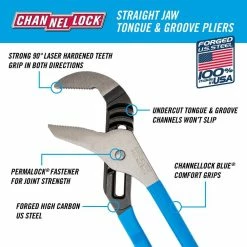 Discount 🤩 16-1/2 in. Tongue and Groove Plier by Channellock 😀 -Powerbuilt Sales Store channellock all trades tongue groove pliers 460 4f 1000