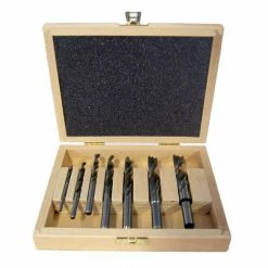 Buy ❤️ High Speed Steel Double Flute Brad Point Drill Set in Wooden Box (7-Piece) by Fisch 👏