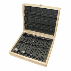 Best deal ⌛ High Speed Steel 1/4 in. to 2-1/8 in. Black Shark Forstner Bit Set (16-Piece) by Fisch 🤩