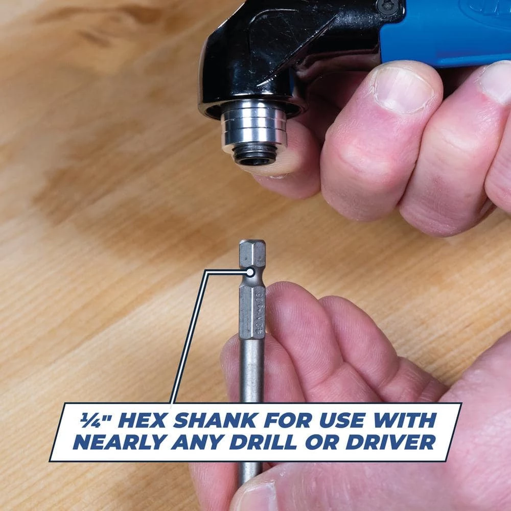 Flash Sale ๐ 90-Degree Pocket Hole Driver Drill Attachment with 3 in. Square Drive Bit by Kreg ๐ 7 Flash Sale ๐ 90-Degree Pocket Hole Driver Drill Attachment with 3 in. Square Drive Bit by Kreg ๐ - Image 5