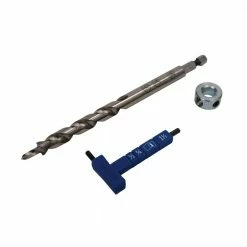 Cheapest ✔️ Easy-Set Drill Bit with Stop Collar and Gauge/Hex 🔧 Wrench by Kreg 👏