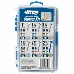 New โ Pocket-Hole Screw Starter Kit (260-Pack) by Kreg โ