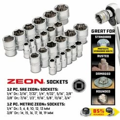 Cheapest โ 28 Piece Zeon Socket Set for Damaged Bolts by Powerbuilt ๐ฅ 9 Cheapest โ 28 Piece Zeon Socket Set for Damaged Bolts by Powerbuilt ๐ฅ -Powerbuilt Sales Store powerbuilt ratchet socket sets 240120 4f 1000
