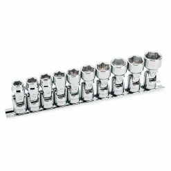 Best Sale 😍 10 Piece 3/8 Inch Drive Metric Universal 6 Point Socket Set by Powerbuilt ⌛