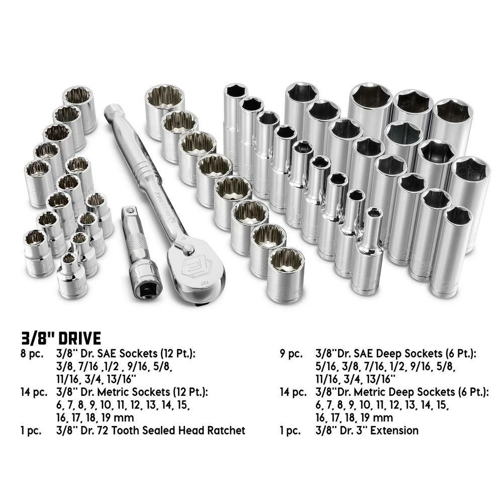 Top 10 π₯° 47 Piece 3/8 Inch Drive Mechanic's Tool Set by Powerbuilt π₯° 6 Top 10 π₯° 47 Piece 3/8 Inch Drive Mechanic's Tool Set by Powerbuilt π₯° - Image 4