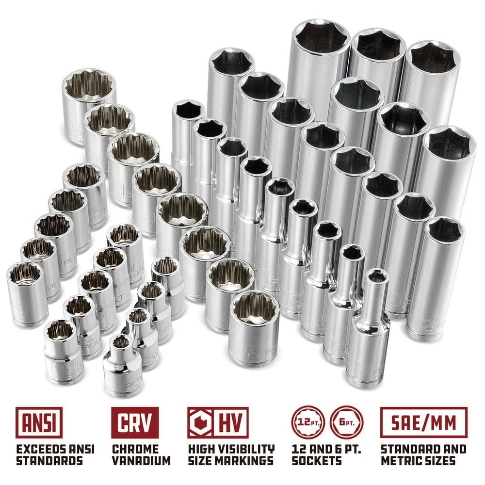 Top 10 π₯° 47 Piece 3/8 Inch Drive Mechanic's Tool Set by Powerbuilt π₯° 4 Top 10 π₯° 47 Piece 3/8 Inch Drive Mechanic's Tool Set by Powerbuilt π₯° - Image 2