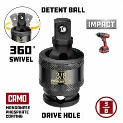 Best Sale 😀 40 Piece 3/8 Inch Drive 6 Point SAE & Metric Pro Tech Impact Socket Set by Powerbuilt 🎁 -Powerbuilt Sales Store powerbuilt ratchet socket sets 949011 fa 1000