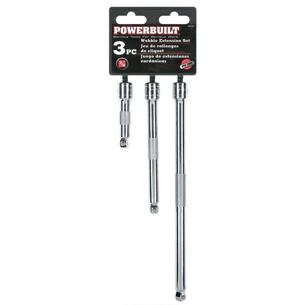 Budget ๐ 3/8 in. Driver Wobble Extension Set (3-Piece) by Powerbuilt ๐ 4 Budget ๐ 3/8 in. Driver Wobble Extension Set (3-Piece) by Powerbuilt ๐ - Image 2