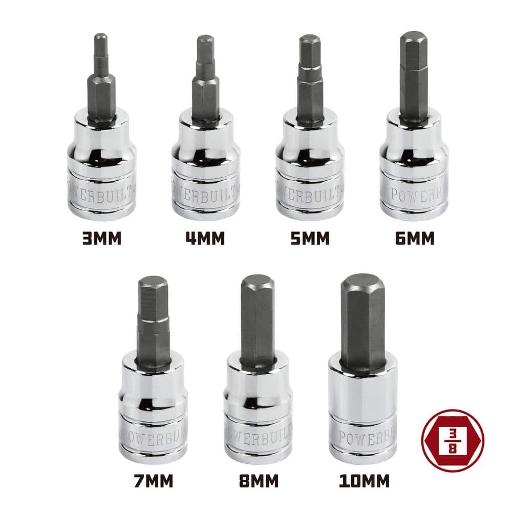 Hot Sale ๐ฅ 3/8 in. Driver Hex Bit Socket (7-Piece) by Powerbuilt ๐ 4 Hot Sale ๐ฅ 3/8 in. Driver Hex Bit Socket (7-Piece) by Powerbuilt ๐ - Image 2