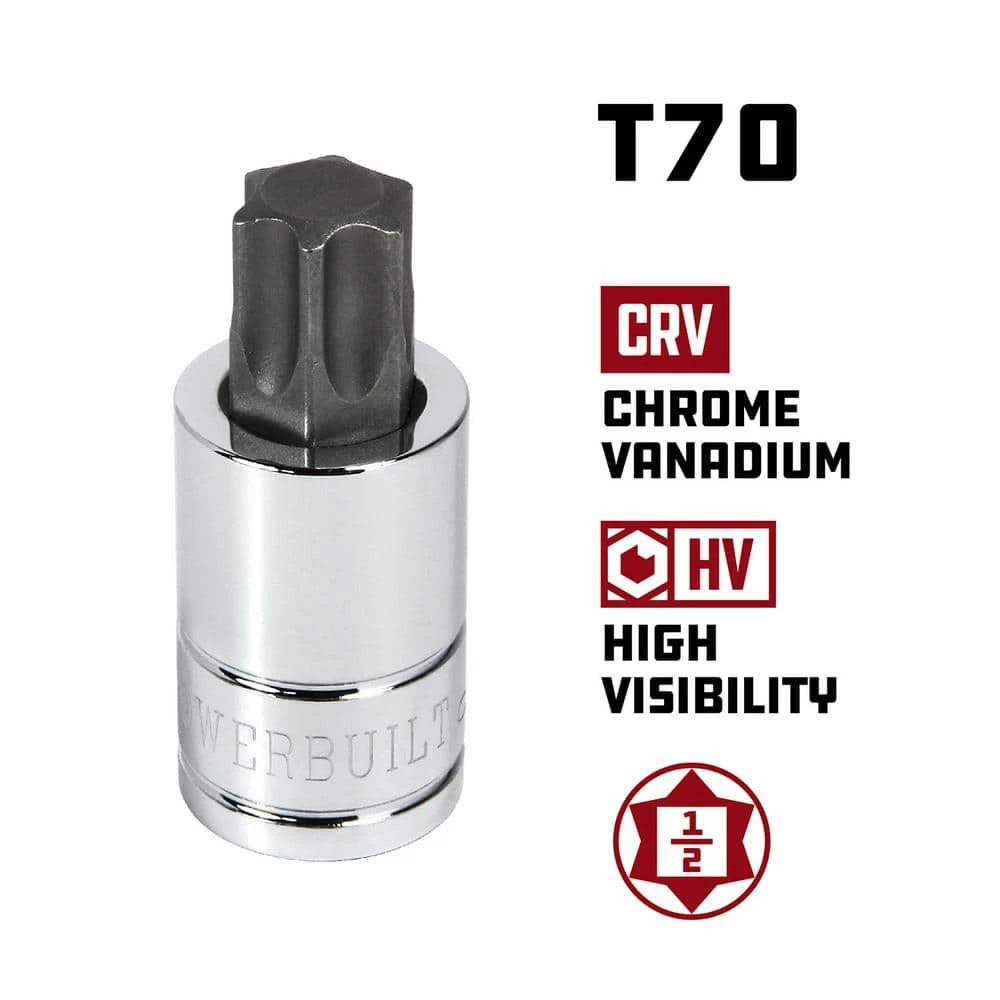 Cheap 🔔 T-70 1/2 in. Drive Star Bit Socket by Powerbuilt ❤️ 4 Cheap 🔔 T-70 1/2 in. Drive Star Bit Socket by Powerbuilt ❤️ - Image 2
