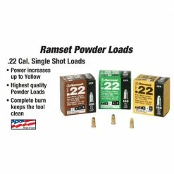 Best reviews of ✨ 0.22 Caliber Yellow Single Shot Powder Loads (25-Pack) by Ramset 🔥 -Powerbuilt Sales Store ramset loads boosters 50077 d4 1000
