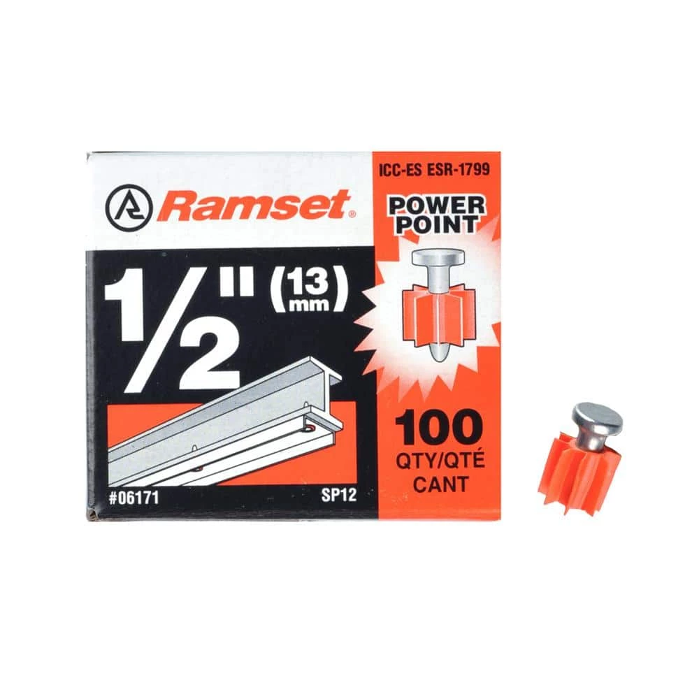 New ⌛ 1/2 in. Power Point Pins (100-Pack) by Ramset 😉 3 New ⌛ 1/2 in. Power Point Pins (100-Pack) by Ramset 😉
