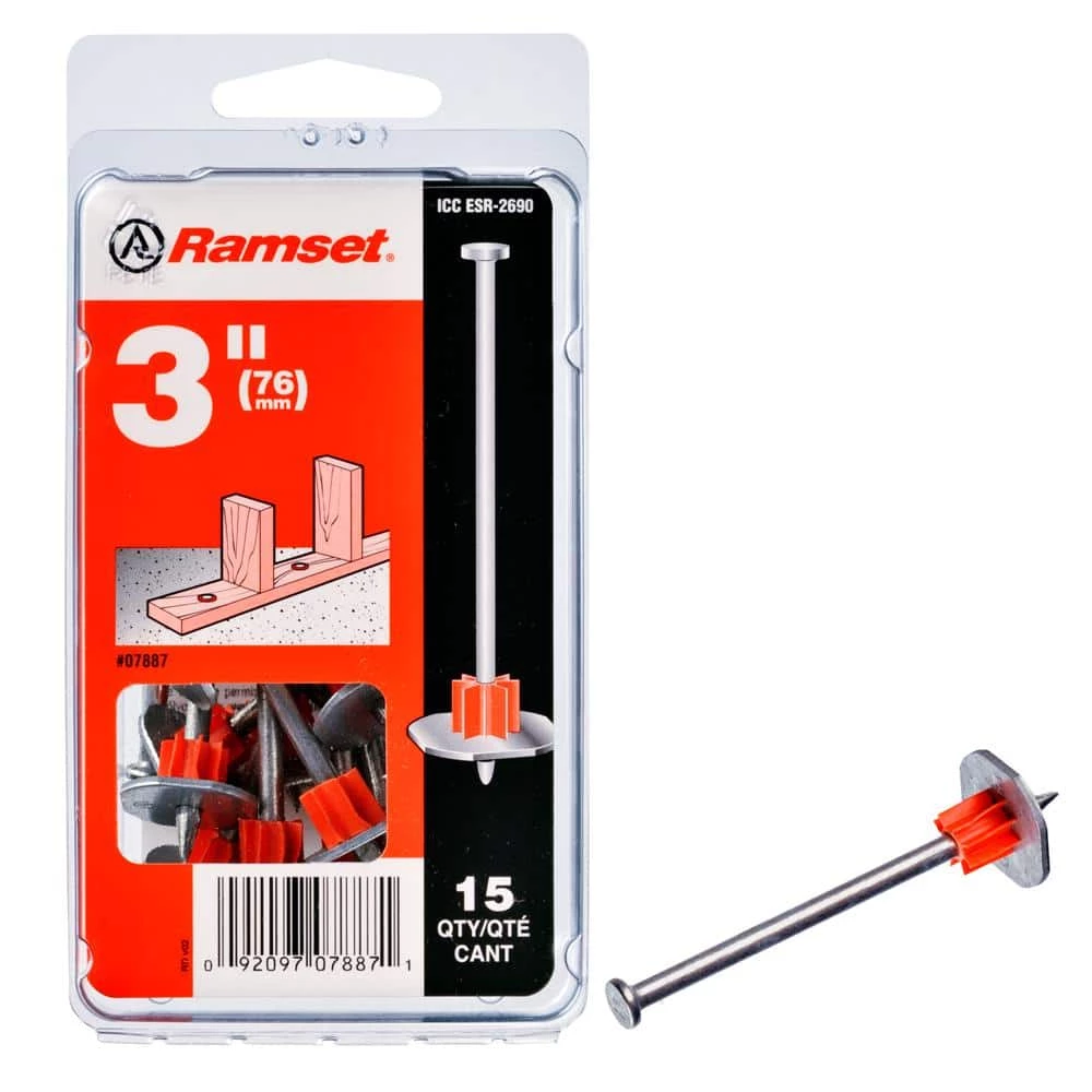 New 🧨 3 in. Drive Pins with Washers (15-Pack) by Ramset ⭐ 3 New 🧨 3 in. Drive Pins with Washers (15-Pack) by Ramset ⭐