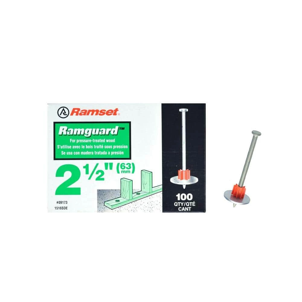 Wholesale 🤩 Ramguard 2-1/2 in. Drive Pins with Washers (100-Pack) by Ramset 🤩 3 Wholesale 🤩 Ramguard 2-1/2 in. Drive Pins with Washers (100-Pack) by Ramset 🤩