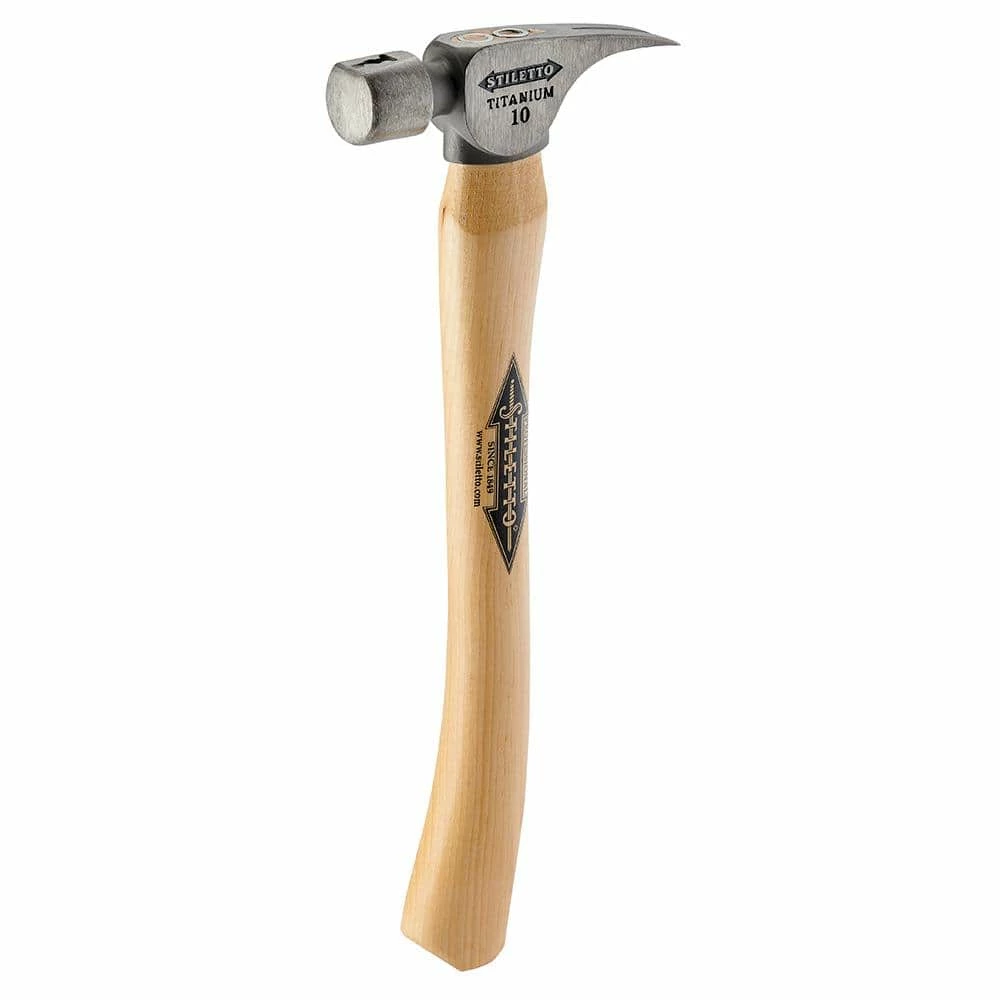 Best Pirce 😍 10 oz. Titanium Smooth Face 🔨 Hammer with 14 1/2 in. Curved Hickory Handle by Stiletto 💯 3 Best Pirce 😍 10 oz. Titanium Smooth Face 🔨 Hammer with 14 1/2 in. Curved Hickory Handle by Stiletto 💯