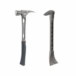Powerbuilt Sales Store 9 Top 10 ๐ 15 oz. TiBone 3 Smooth Face with Curved Handle ๐จ Hammer and Titanium Trim and Nail Puller by Stiletto ๐