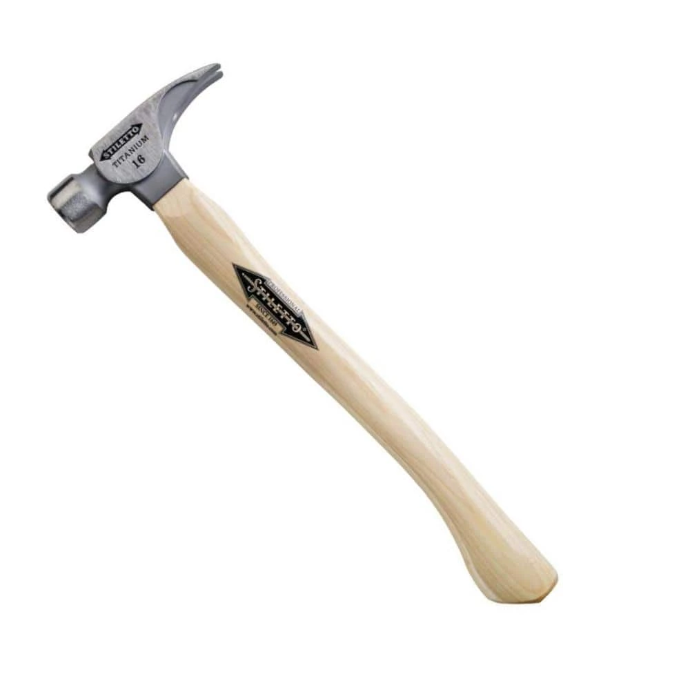 Brand new ⭐ 16 Oz. Titanium Smooth Face 🔨 Hammer with 18 in. Curved Hickory Handle by Stiletto 🛒 3 Brand new ⭐ 16 Oz. Titanium Smooth Face 🔨 Hammer with 18 in. Curved Hickory Handle by Stiletto 🛒